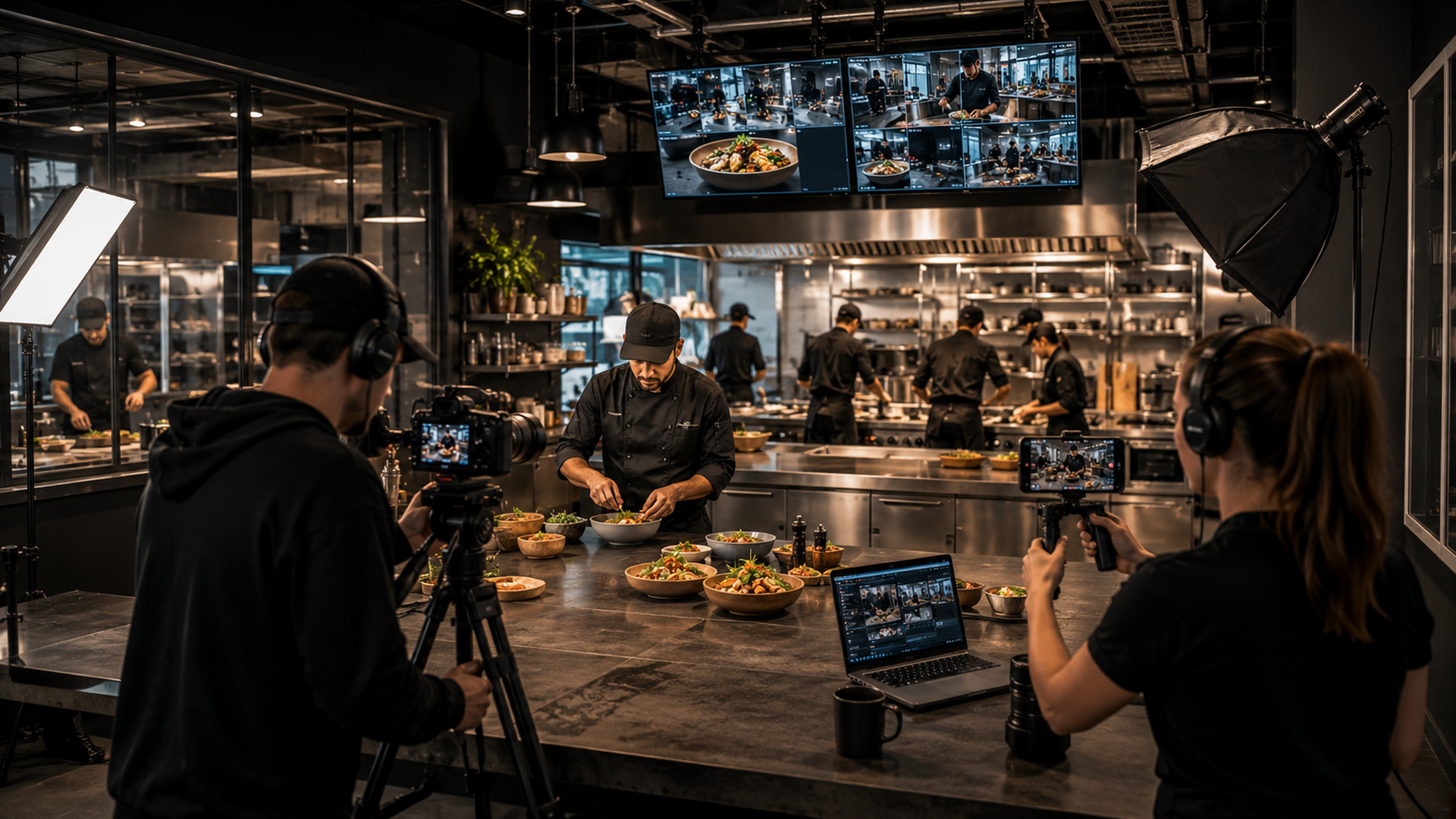 Creator food brand content produced in a TNCKG media kitchen
